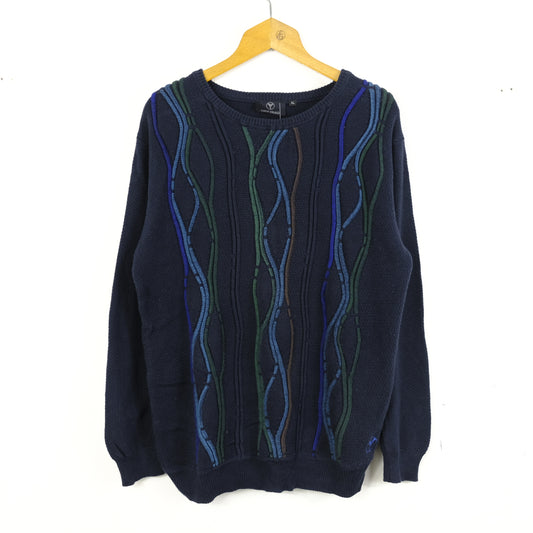 Carlo Colucci Maglione Taglia XL Blu