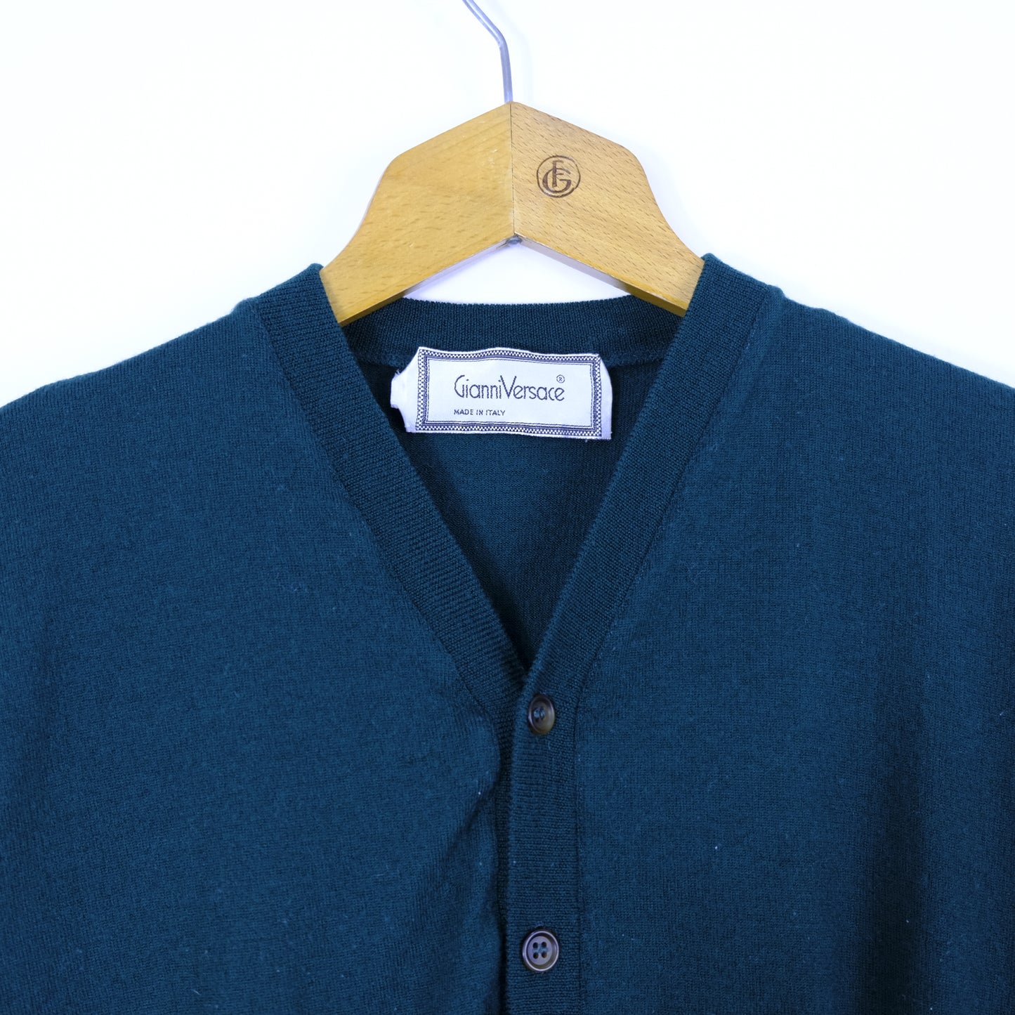Gianni Versace Gilet Taglia 50 Verde Lana