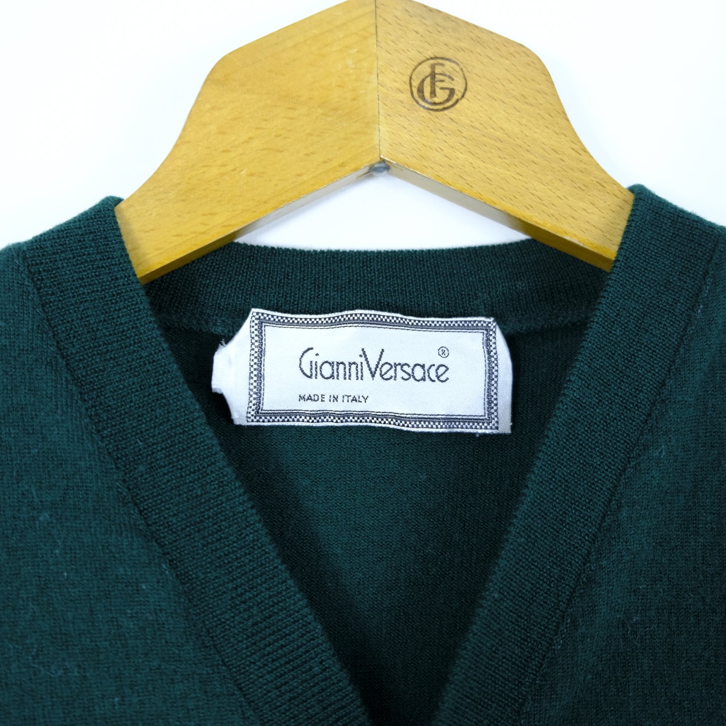 Gianni Versace Gilet Taglia 50 Verde Lana