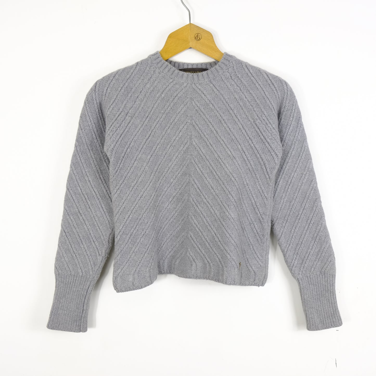 Trussardi Pullover Taglia XS Lana Grigio