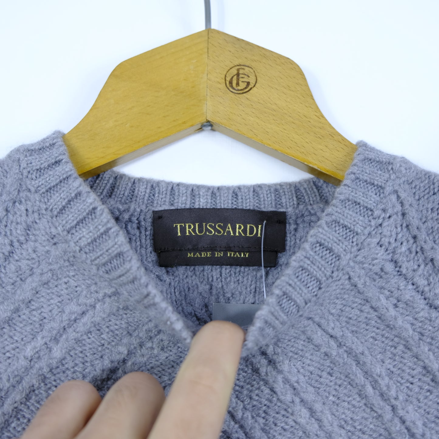 Trussardi Pullover Taglia XS Lana Grigio