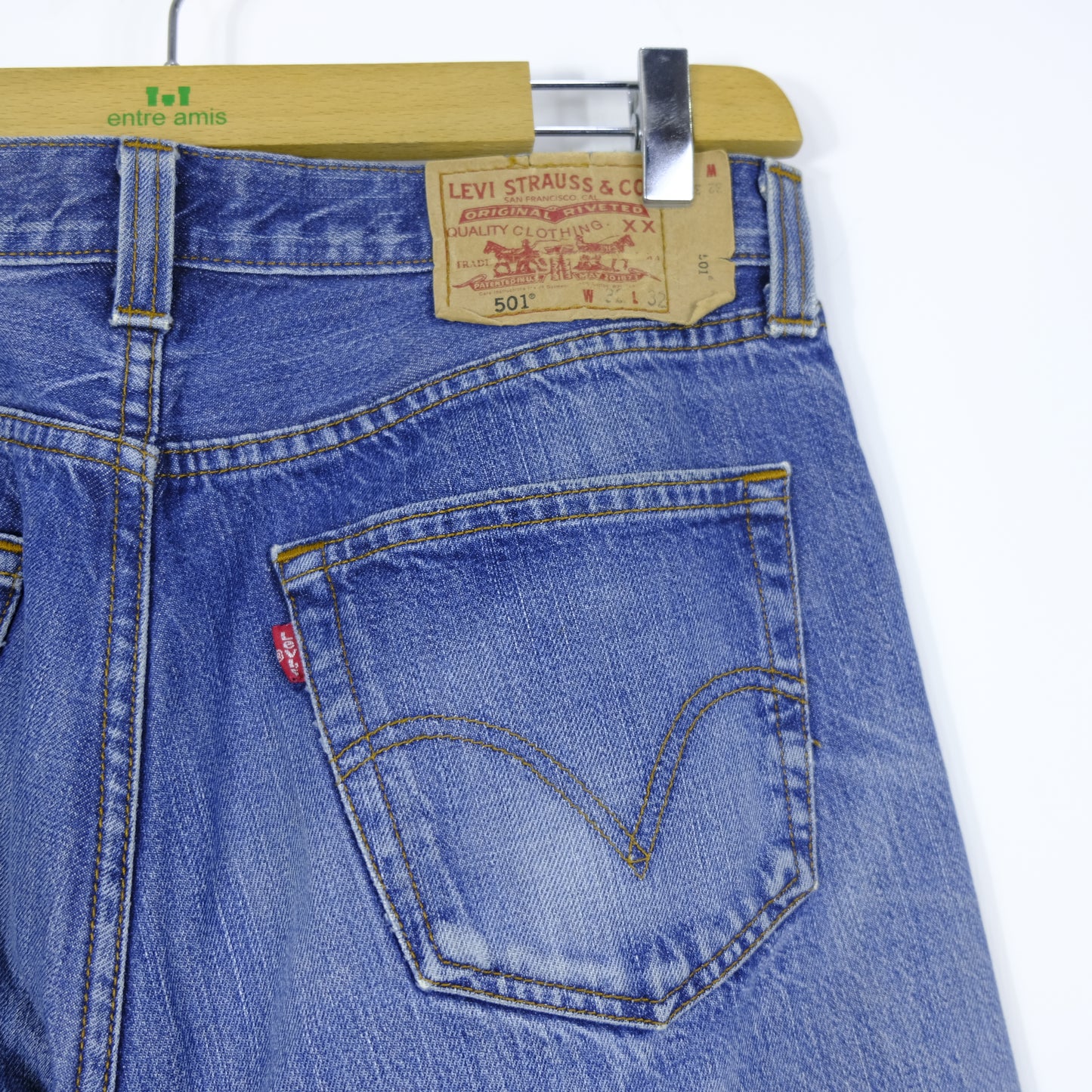 Levi's 501 Jeans Taglia W32 L32 Cotone