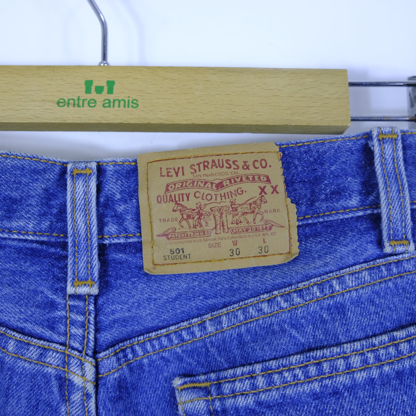 Levi's 501 Student Jeans Taglia W30 L30 Cotone