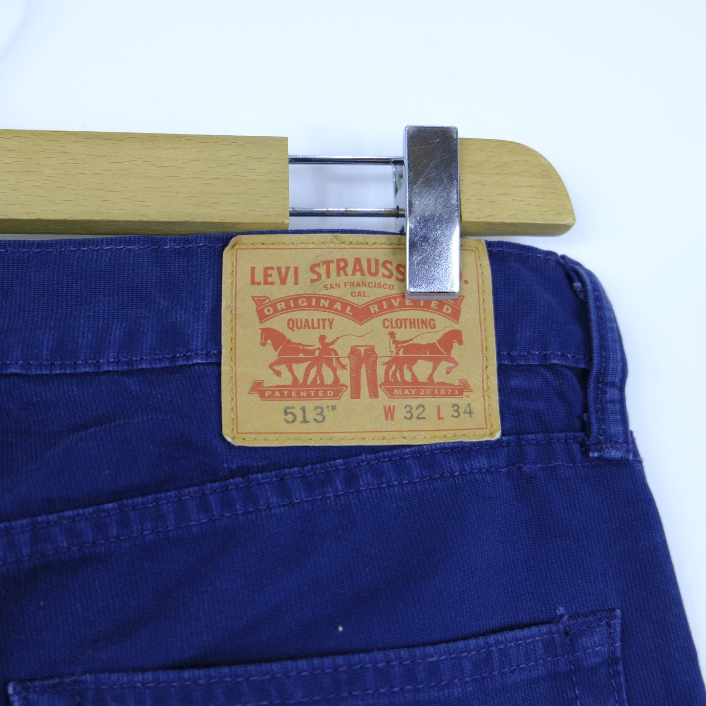 Levi's 513 Pantalone W32 L34 Blu