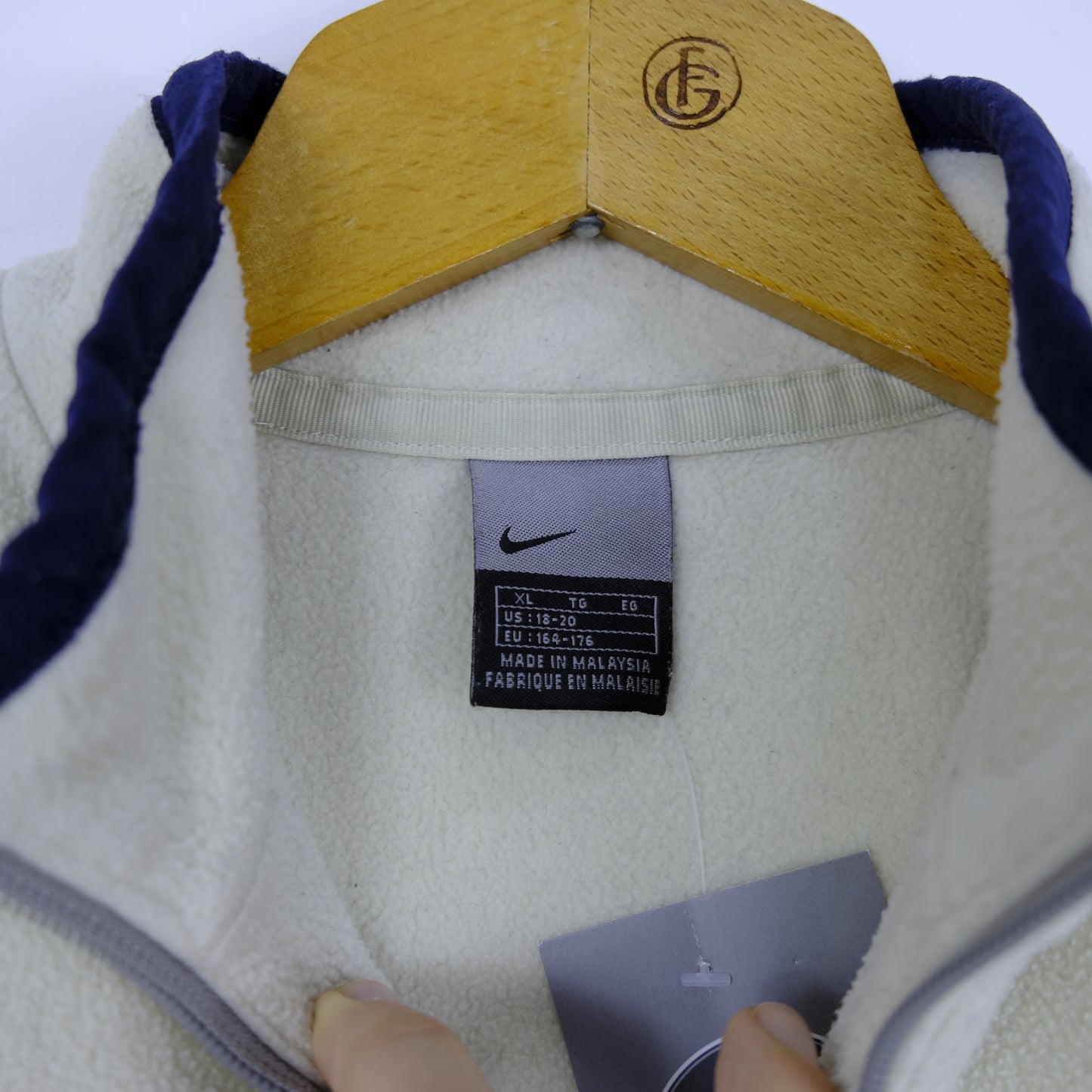 Nike Vintage Felpa Pile Mezza zip Taglia S