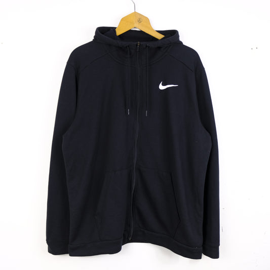 Nike Felpa Zip Intera con Cappuccio Nero Taglia XL