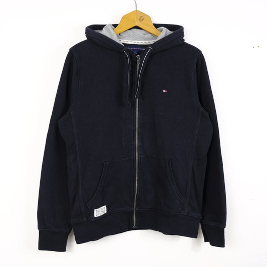 Tommy Hilfiger Zip Intera con Cappuccio Taglia M Nero