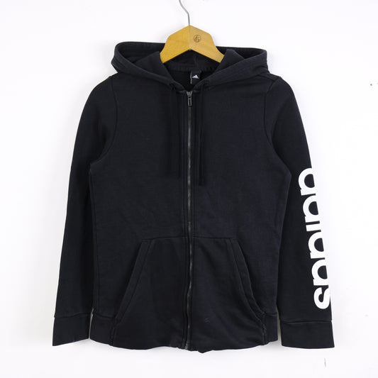 Adidas Felpa Zip Intera con Cappuccio Taglia S