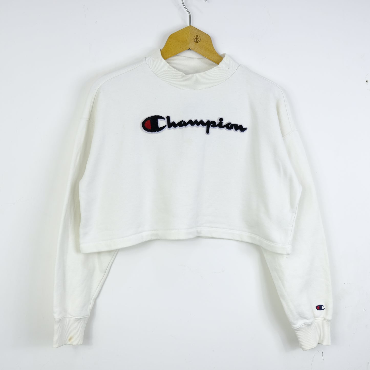 Champion Felpa Crop Big Logo Taglia L