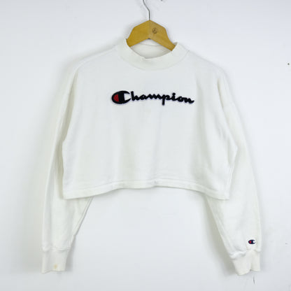 Champion Felpa Crop Big Logo Taglia L
