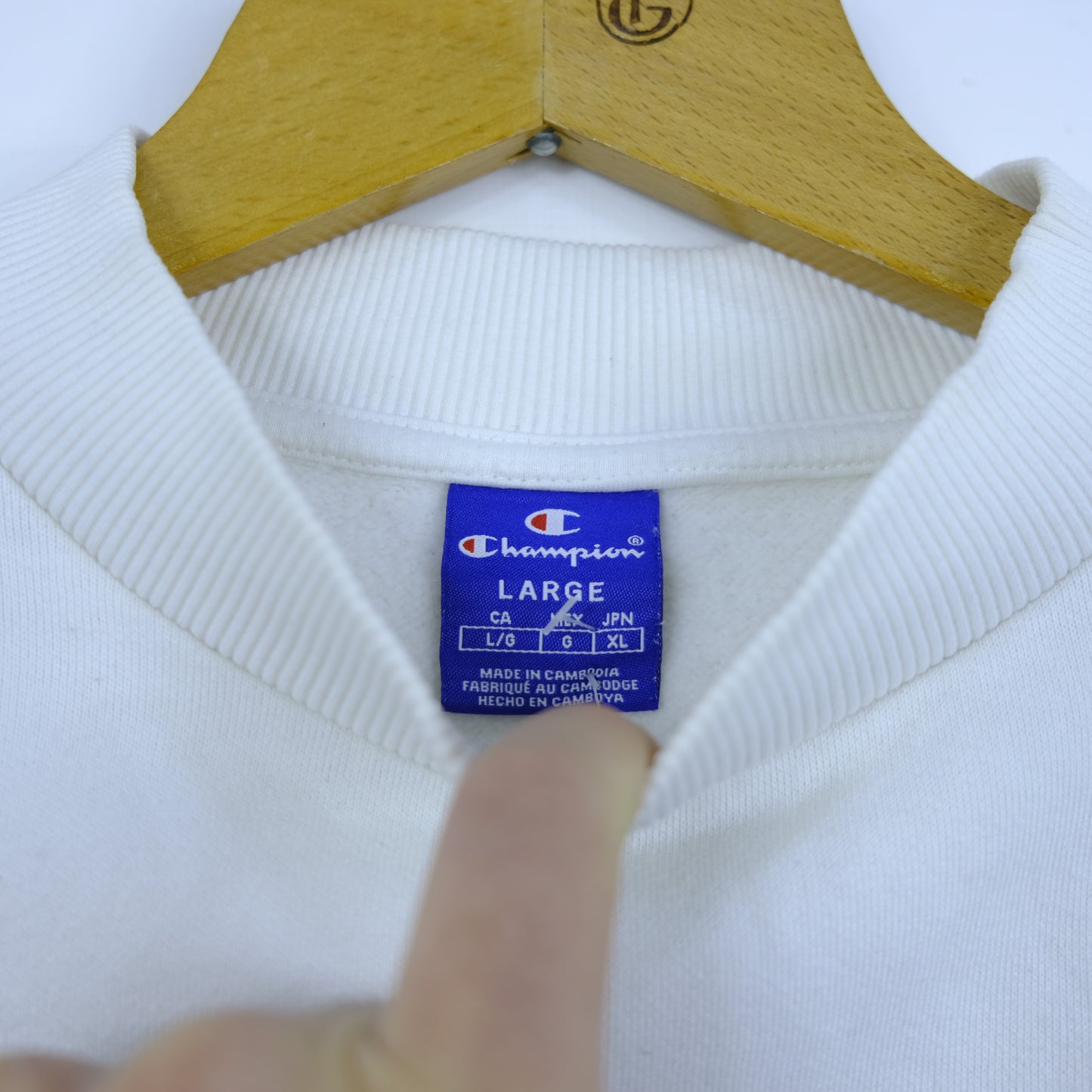 Champion Felpa Crop Big Logo Taglia L