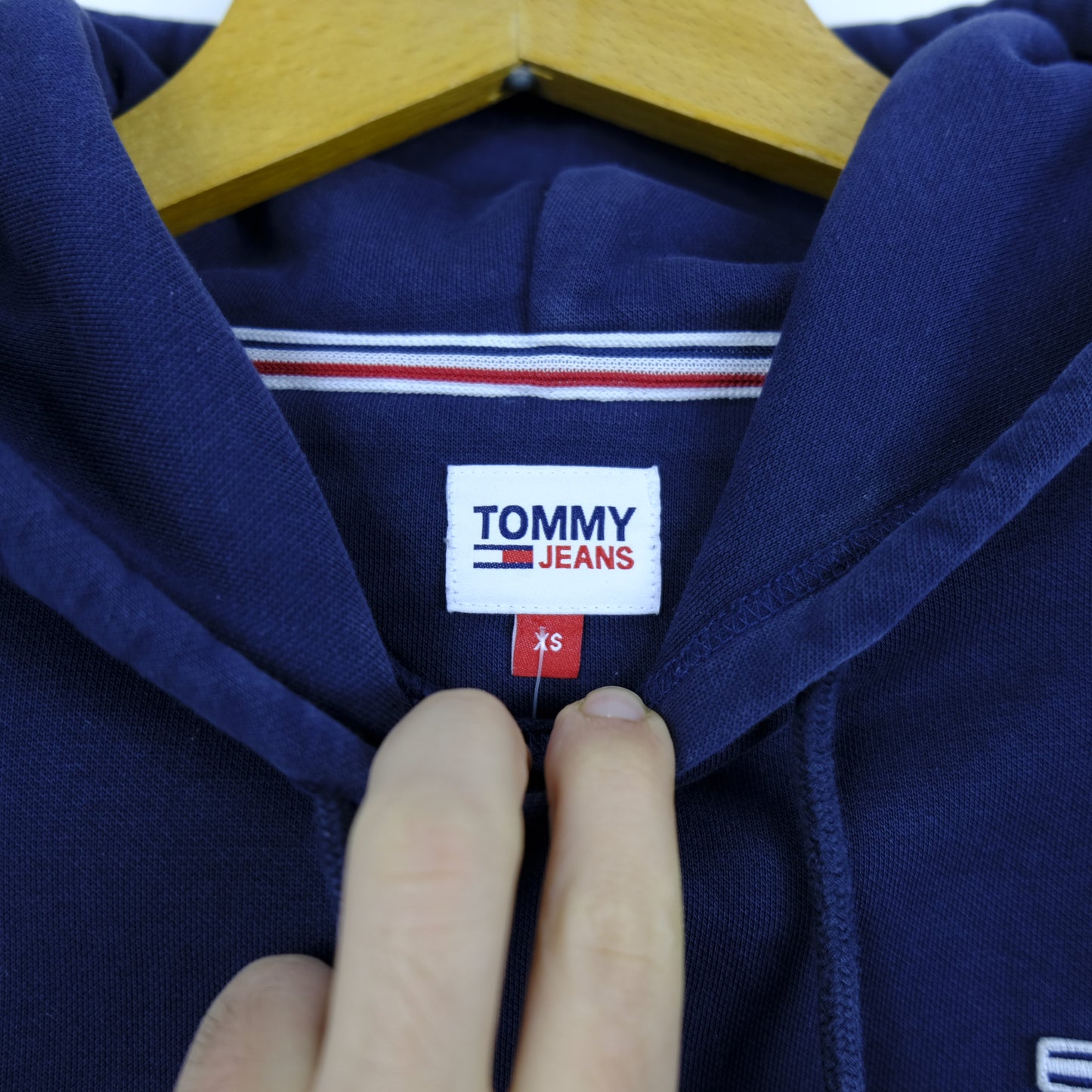 Tommy Jeans Felpa con Cappuccio Taglia XS Blu