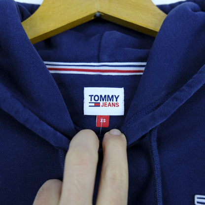 Tommy Jeans Felpa con Cappuccio Taglia XS Blu