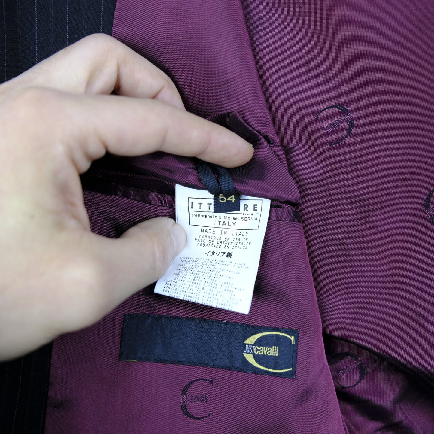 Just Cavalli Giacca Classica Taglia 54 Uomo
