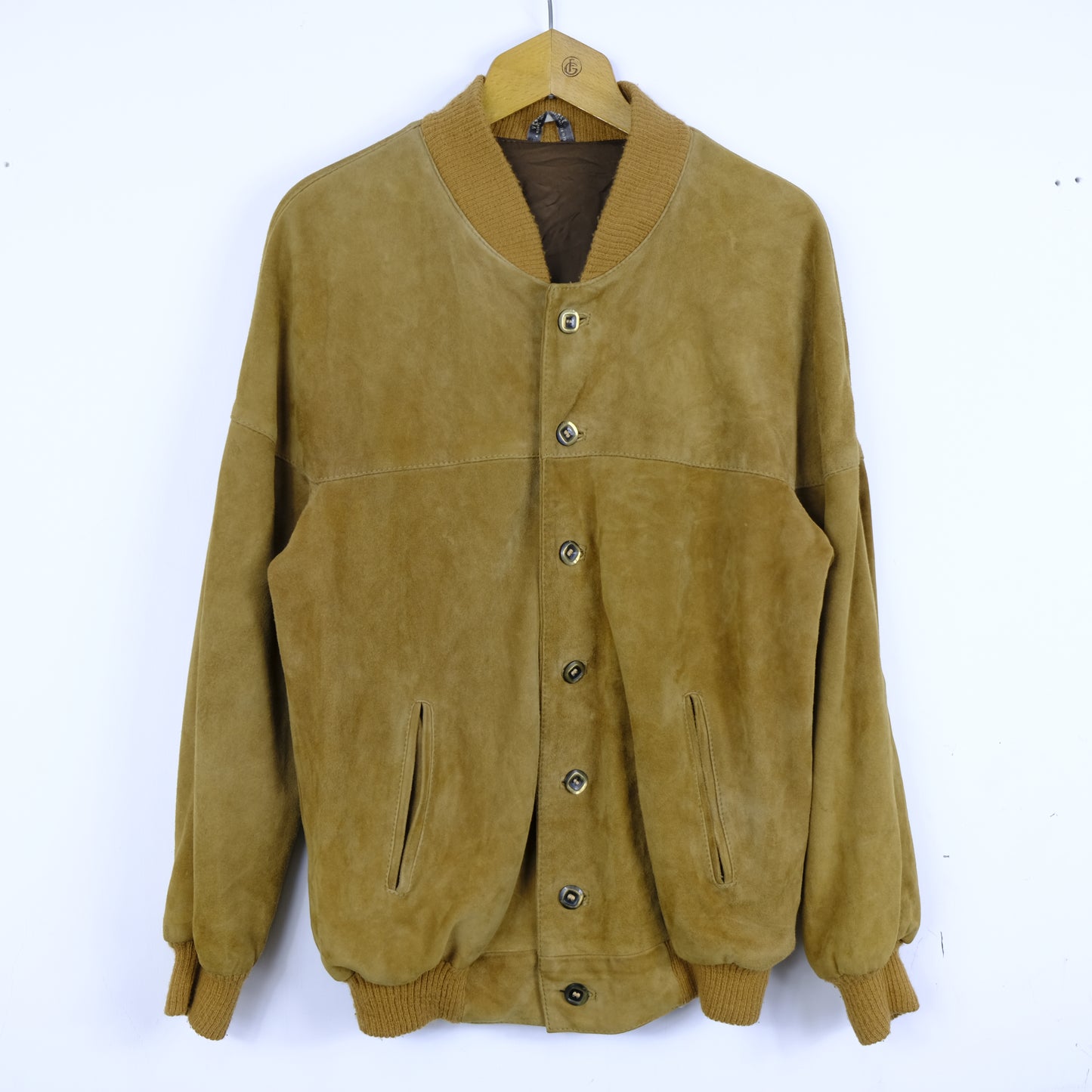Pelle Renna Giacca Vintage Taglia 52 Marrone
