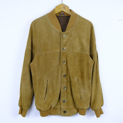 Pelle Renna Giacca Vintage Taglia 52 Marrone