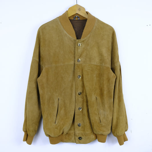 Pelle Renna Giacca Vintage Taglia 52 Marrone