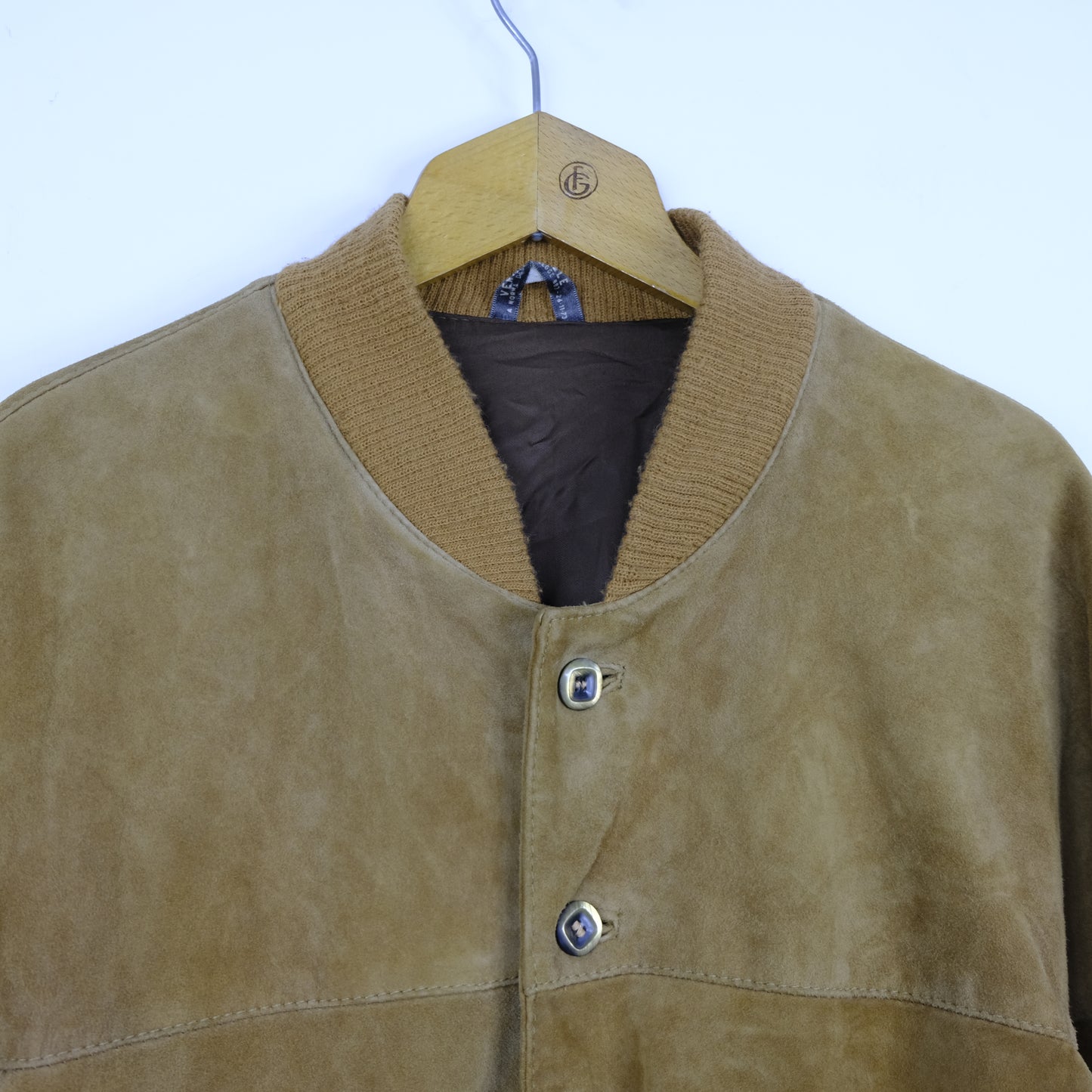 Pelle Renna Giacca Vintage Taglia 52 Marrone