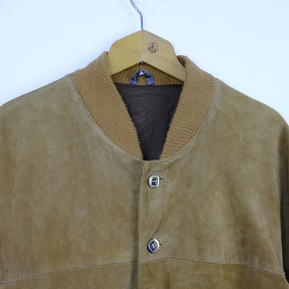 Pelle Renna Giacca Vintage Taglia 52 Marrone