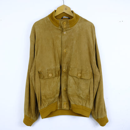 Pelle Renna Giacca Vintage Taglia XL Marrone