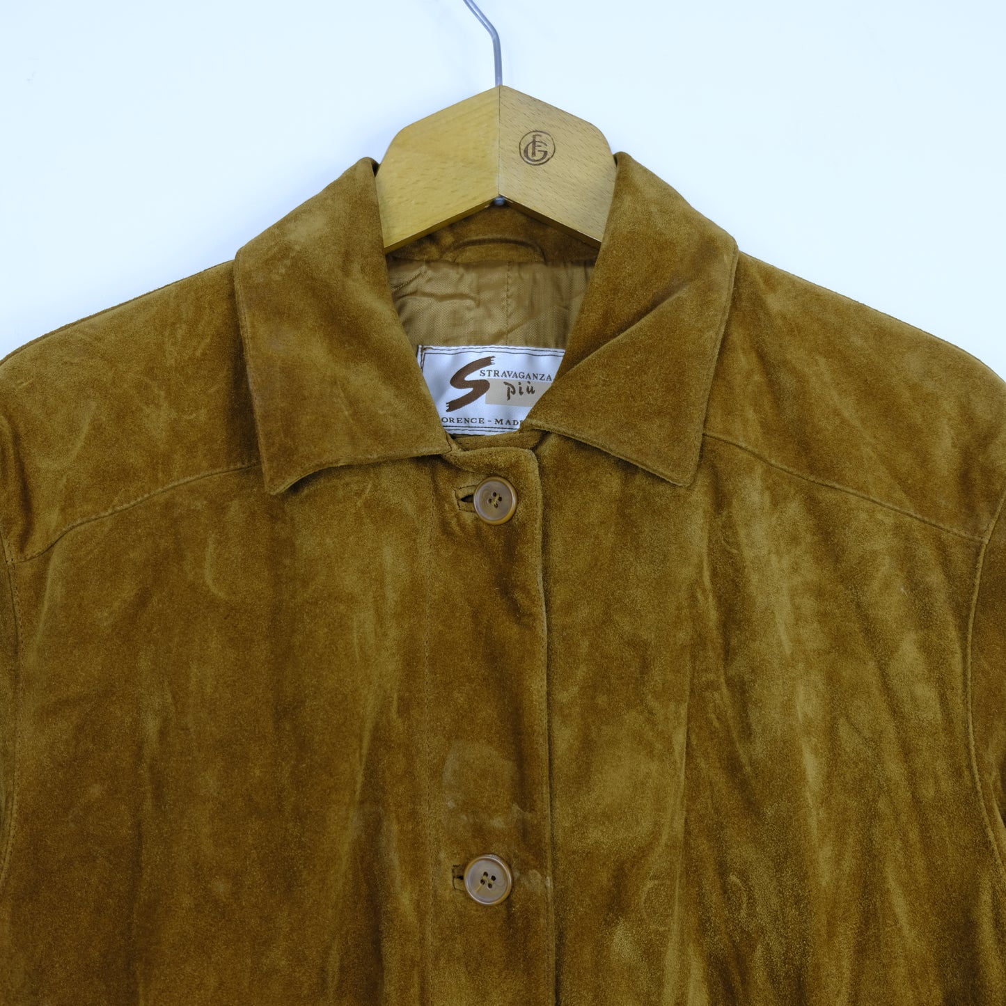 Pelle Renna Giacca Vintage Taglia 46 Marrone