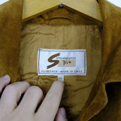 Pelle Renna Giacca Vintage Taglia 46 Marrone