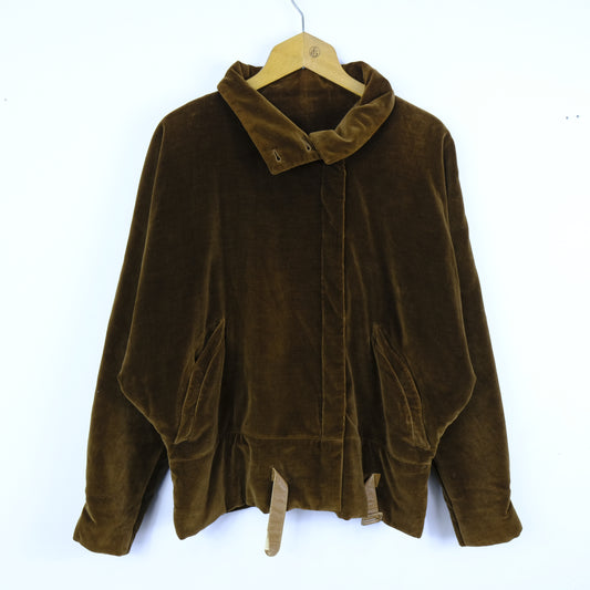 Pelle Renna Giacca Vintage Taglia 42 Marrone