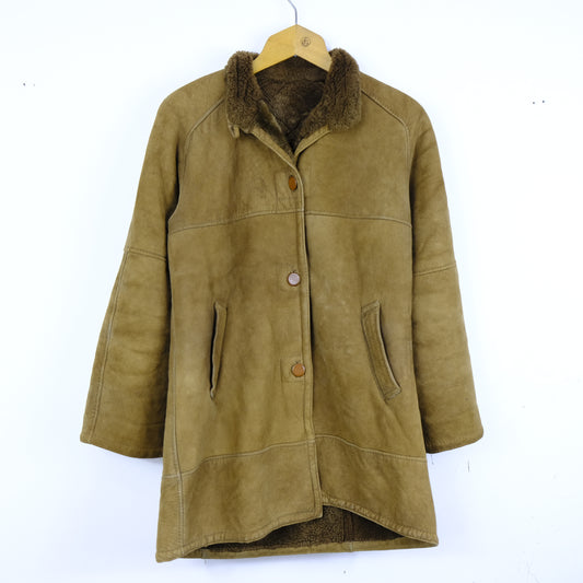 Montone Giacca Vintage Taglia M Marrone