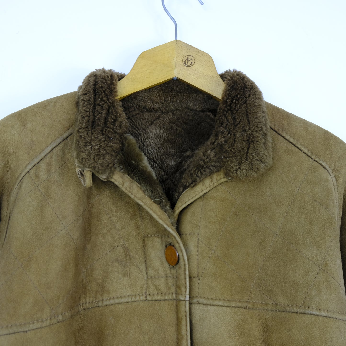 Montone Giacca Vintage Taglia M Marrone